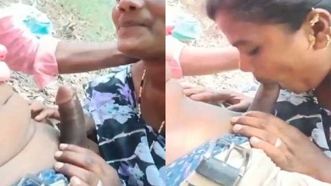 Marathi mature slut sucking dick outdoors