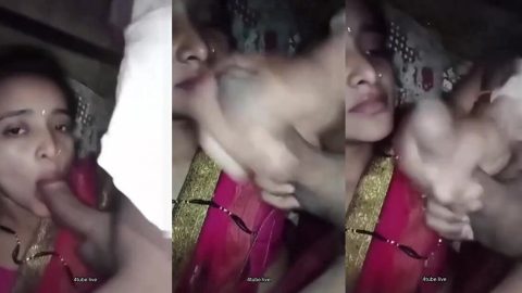 Marathi village housewife sucked husband's dick and swallowed cum