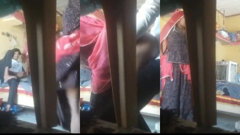 Marwadi slutty housewife fucking from hubby's cousin in doggy style
