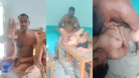Mature Tamil couple erotic talking and fucking on table