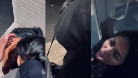 NRI hot slut giving BJ to stranger guy on Newyork road