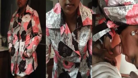 NRI lady sucking dick of her boss