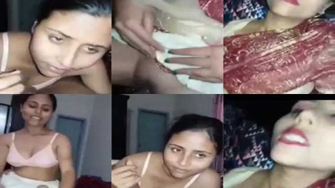Newly-married Bengali housewife sucking and fucking