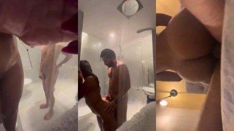 Newly married Rajasthani couple hot sex under shower on honeymoon
