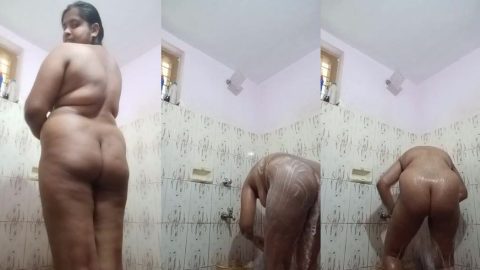 Nude dusky Mallu aunty hot shower bath xxx video