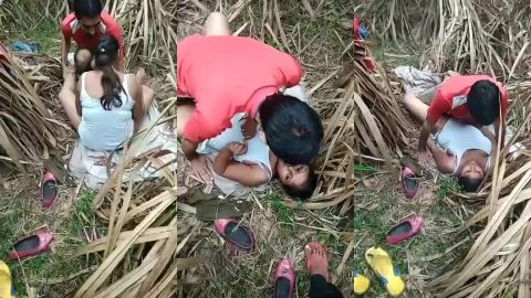 Pakistani village slut and local man spicy chudai in farm