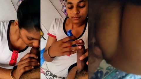 Petite Gujarati girl massage bf's dick and get penetrated pussy