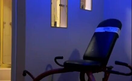 Pondicherry horny girl riding sensually on boyfriend's dick in gym