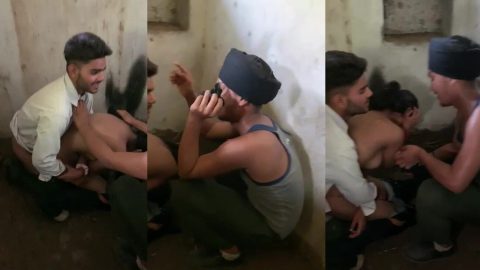 Punjabi young kudi enjoyed sex with her three classmates cocks