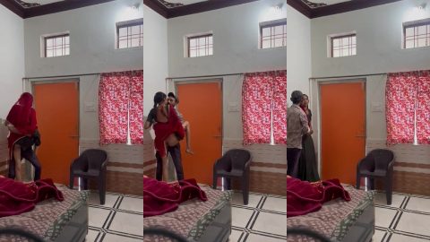 Rajasthani young girl's pussy drilled wildly in standing pose by bf