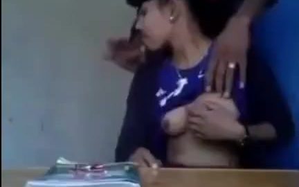 Sex-hungry tution teacher kissing and fingering pussy of sexy student