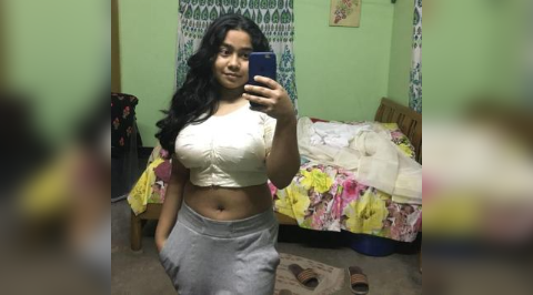 Sexy GF Showing Pressing Boobs