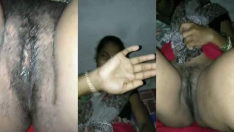 Shy Dehati Bhabhi pussy show MMS video
