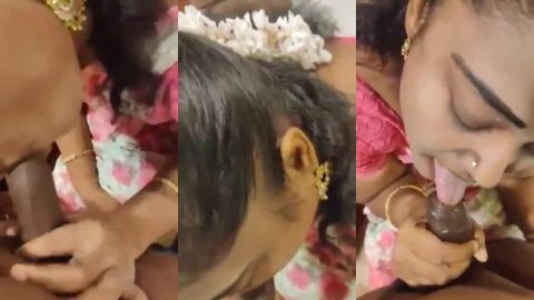 Shy Marathi bhabhi sucking horny brother-in-law's cock at early morning
