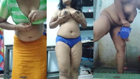 South Indian aunty showing big boobs and fingering pussy mms