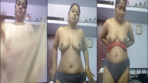 South Indian chubby girl strip tease video