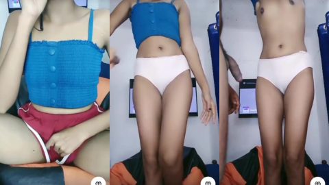South Indian lusty girl pressing boobs and jerking bf's dick