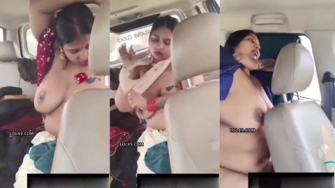 Spicy dress changing mms of chubby bhabhi in car