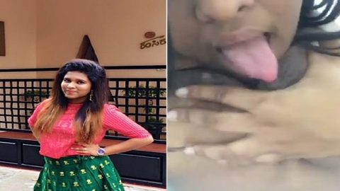 Srilankan virgin girl sucking her big boobs MMS