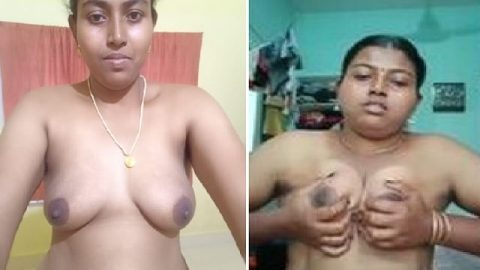 Tamil girl boobs show to lover in viral Tamil sex