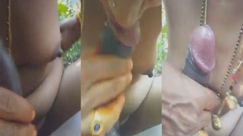 Telegu couple outdoors nude blowjob sex