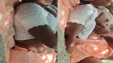 Telugu wife outdoor fucking with husband friend