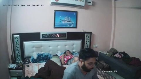 Tharki husband and maid aunty caught in cctv during intense sex