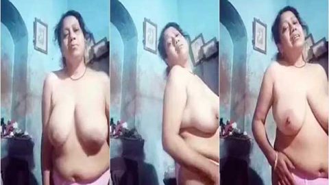 Unsatisfied Indian Milf Bhabhi full nude show