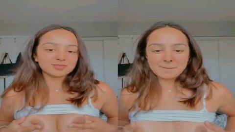 Viral Instagram influencer boobs show and pressing