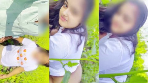 Young Haryanavi village girl outdoor fuck with cute boyfriend in farm