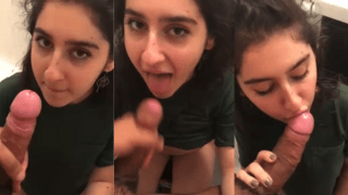 Bathroom Blowjob to Standing Doggy
