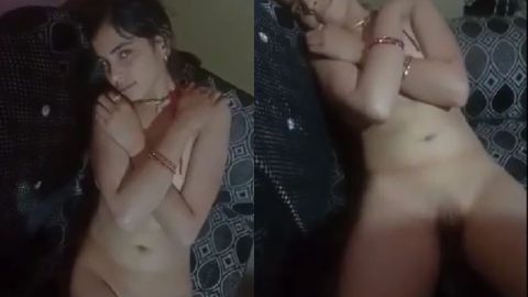 Newly married beautiful Desi wife exposed nude