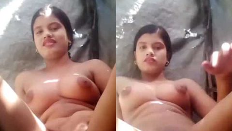 Beautiful Indian village girl nude selfie video