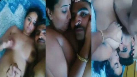 Beautiful booby Indian wife foreplay sex