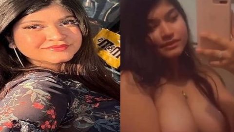 Beauty showing big boobs video as status message