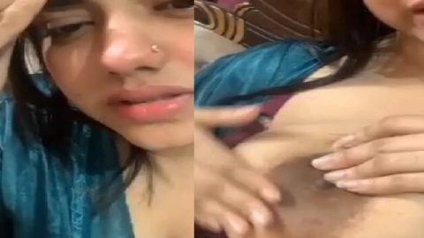 Bhabhi in night dress showing viral huge boobs