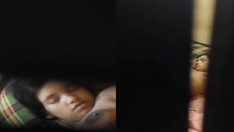 Bhabhi sleeping topless viral hidden cam sex
