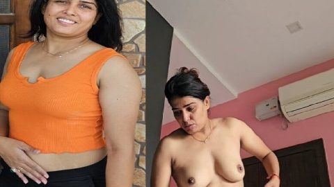 Bhabhi wearing bra and boobs show caught secretly