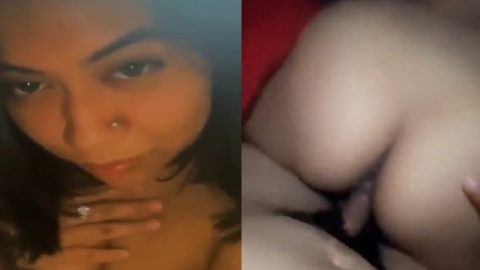 Big ass Indian porn girlfriend doggy fucking viral clip