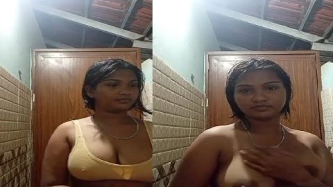 Big boobs horny girl viral naked bathroom video