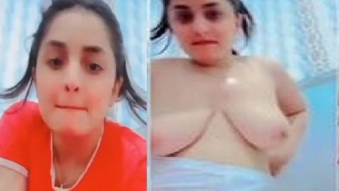 Big boobs orange tops girl stripping viral video
