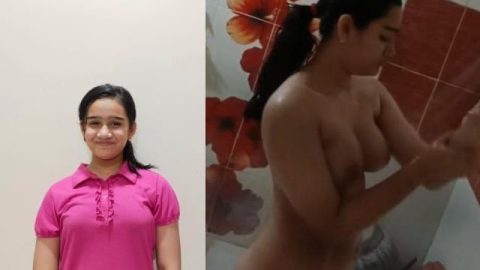 Big boobs sister bathing caught on cam by brother