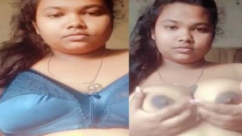 Booby Indian girl nude round boobs holding