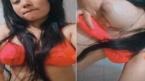 Bra moved boobs show of sexy live cam girl