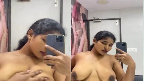 Bridal makeup girl viral big boobs pressing selfie