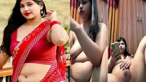 Busty Bengali lady naked viral video making for lover
