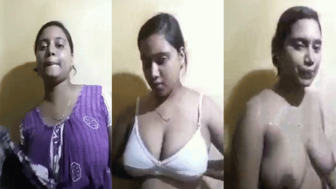Busty Bengali wife selfie nude bath video