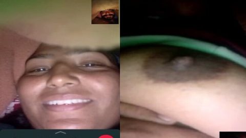 Cheating desi wife video call sex chat boob show