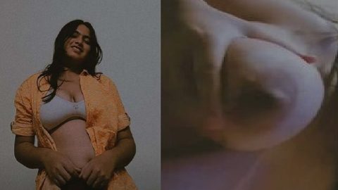 Chubby girlfriend stripping big boobs viral show