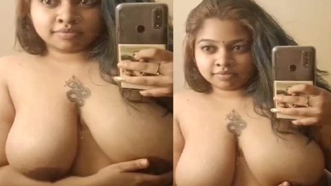 Chubby mallu hot tanker girl topless selfie